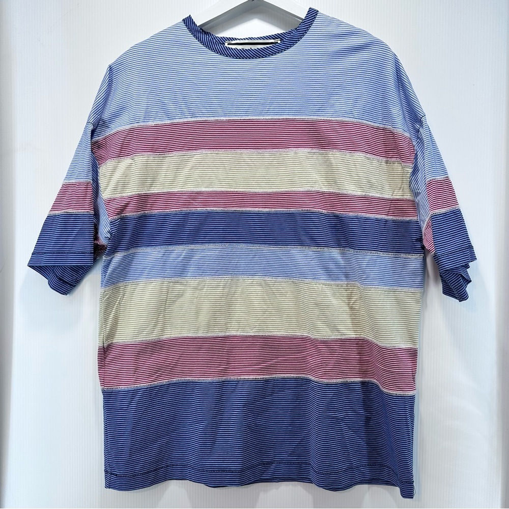 Onitsuka Tiger X Andrea‎ Pompilio Striped T-Shirt Adult Unisex Large Multicolor